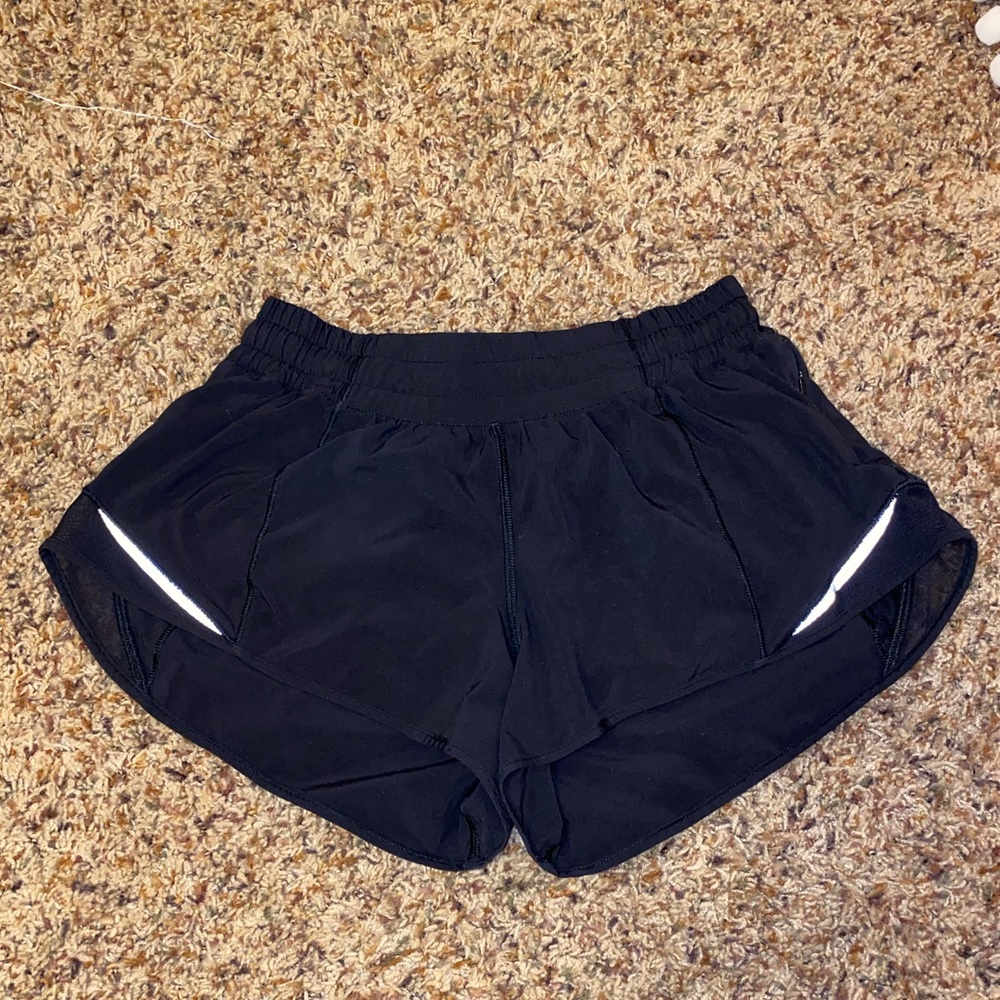 Black Lululemon Hotty Hot Shorts